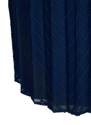 Kortærmet kjole med struktur, Navy Blazer, Packshot image number 3