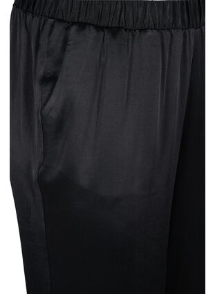 Løse bukser med lommer og elastikkant, Black, Packshot image number 2