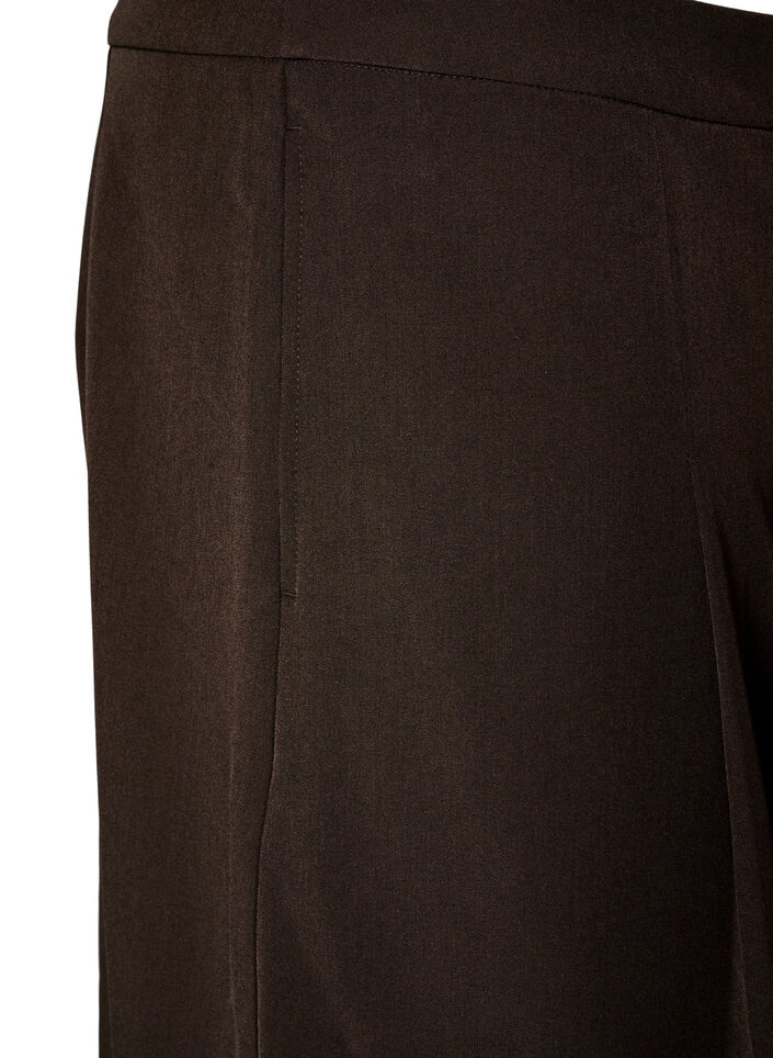 Kn&aelig;lang A-formet nederdel, Brun, Packshot image number 2