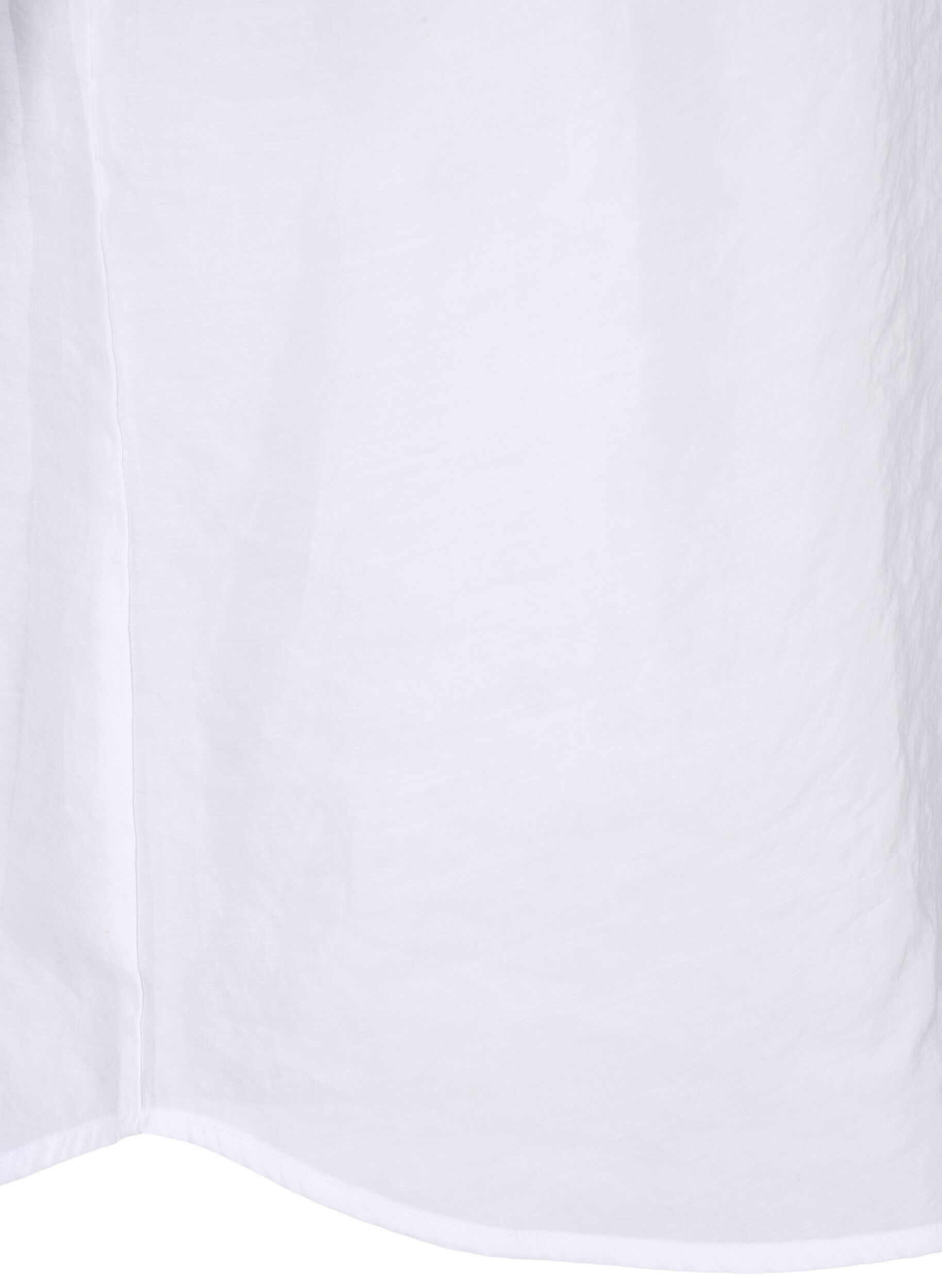 Zizzi Bluse i TENCEL&trade; Modal med broderidetaljer, Bright White, Packshot image number 4