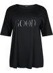 Oversize bomulds t-shirt med tryk, Black GOOD, Packshot image number 0