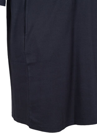 Bomulds kjole med 3/4 ærmer og lommer, Night Sky, Packshot image number 3