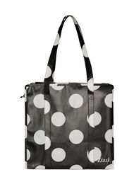 Shoppingbag med lynl&aring;s, Sort