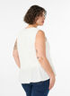 &AElig;rmel&oslash;s bluse med struktur og sl&oslash;jfelukning, Vanilla, Model image number 2