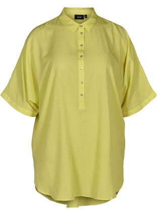 Kortærmet oversize skjorte, Sunny Lime, Packshot image number 0