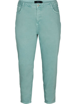 Mom fit Mille jeans i bomuld, Chinois Green, Packshot image number 0