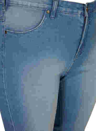 Højtaljede Amy capri jeans med super slim fit, Light blue denim, Packshot image number 2