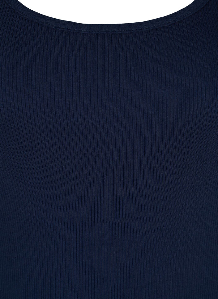 2-pak basis tanktop i rib, Navy B/B White, Packshot image number 2