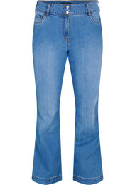 Højtaljede Ellen jeans med bootcut , Blue denim, Packshot