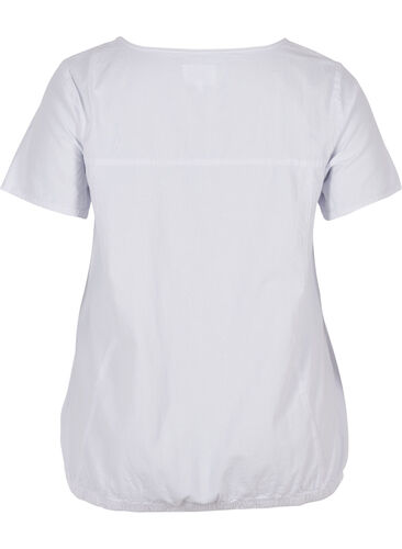 Bluse med korte ærmer, Bright White, Packshot image number 1