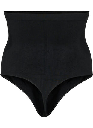 Højtaljet shapewear g-streng, Black, Packshot image number 1