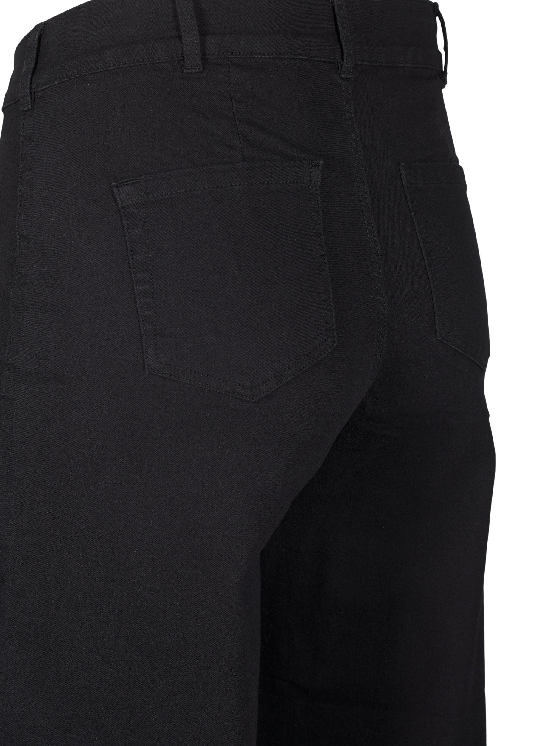 ZizziJeans med vide ben, Sort, Packshot image number 3