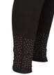Leggings i viskosemix med dekorative sten, Black, Packshot image number 3