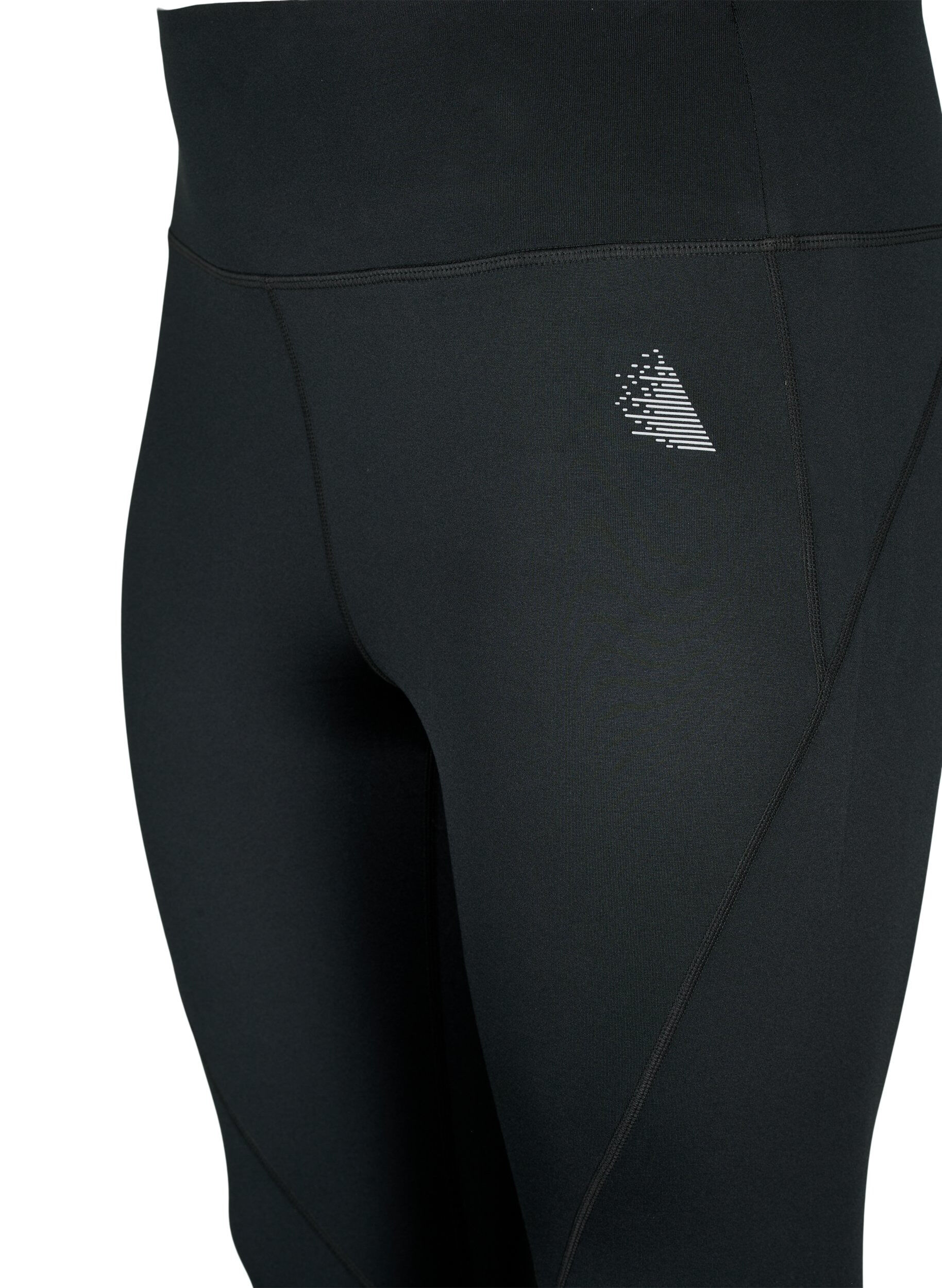 ZizziTr&aelig;ningstights med fleecefor, Sort, Packshot image number 2