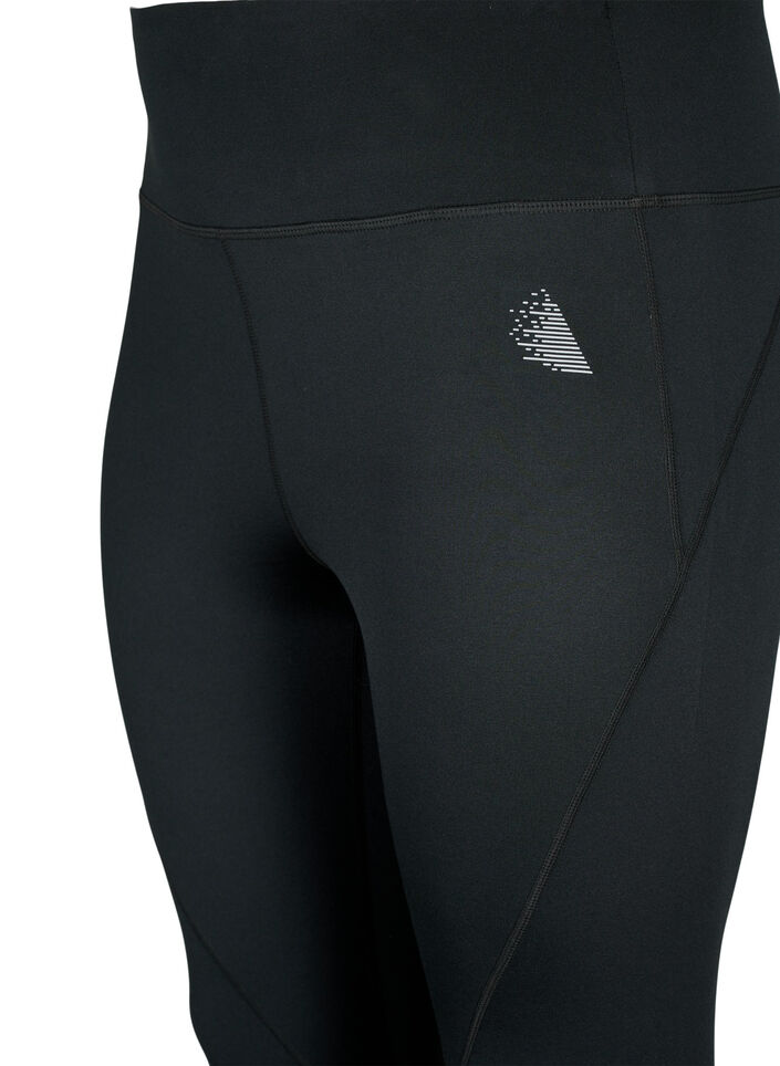 Tr&aelig;ningstights med fleecefor, Sort, Packshot image number 2
