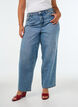 Kiana straight fit jeans med h&oslash;j talje, Bl&aring;, Model image number 2