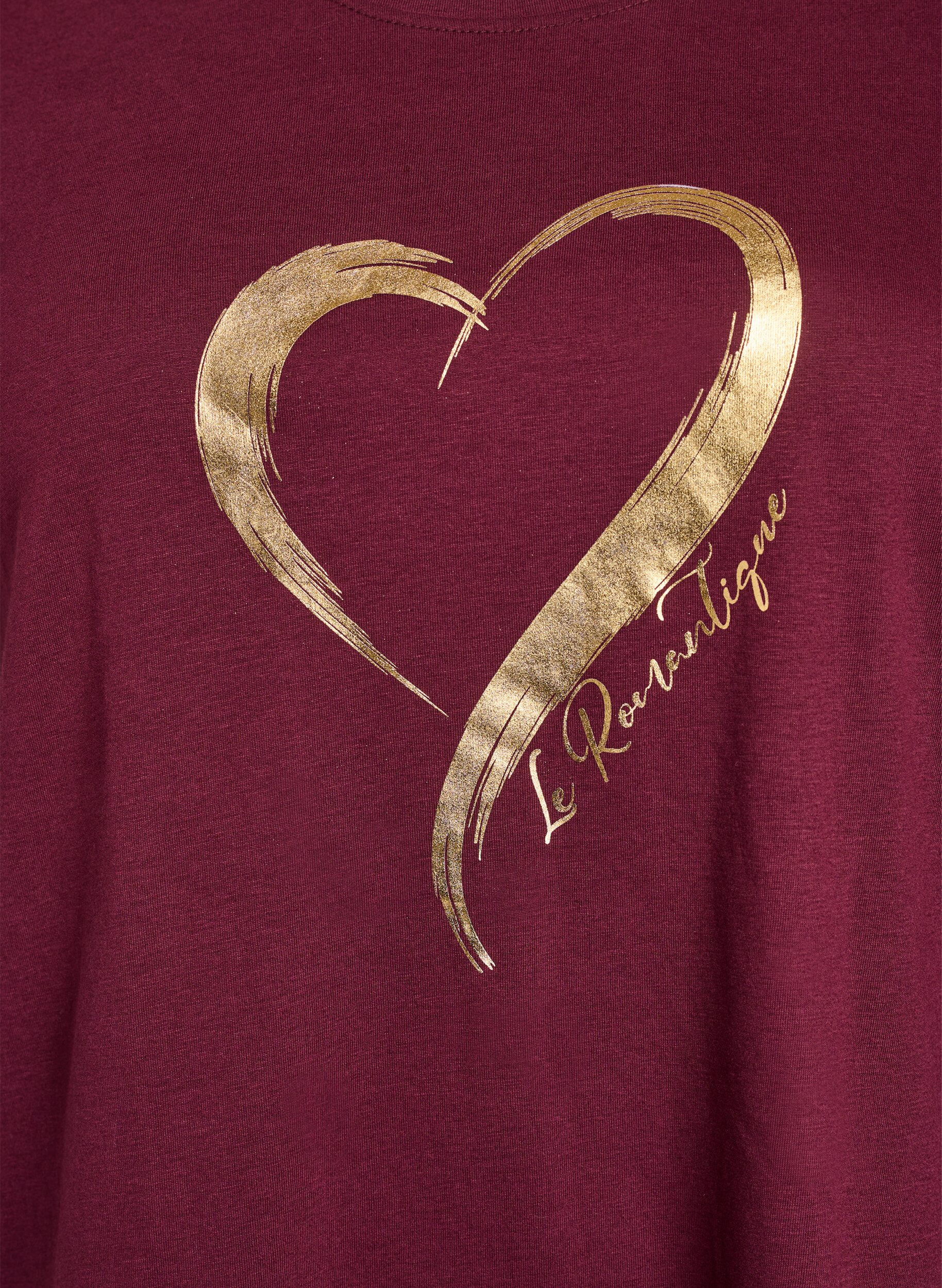 ZizziT-shirt med motiv, R&oslash;d, Packshot image number 2