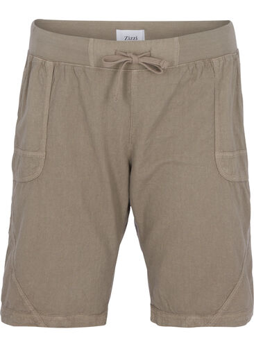 Løse shorts i bomuld, Elephant Skin, Packshot image number 0