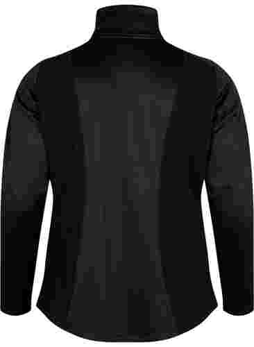 Sportscardigan med lynlås og høj hals, Black, Packshot image number 1