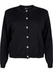 Strikcardigan med dekorative knapper, Black, Packshot image number 0