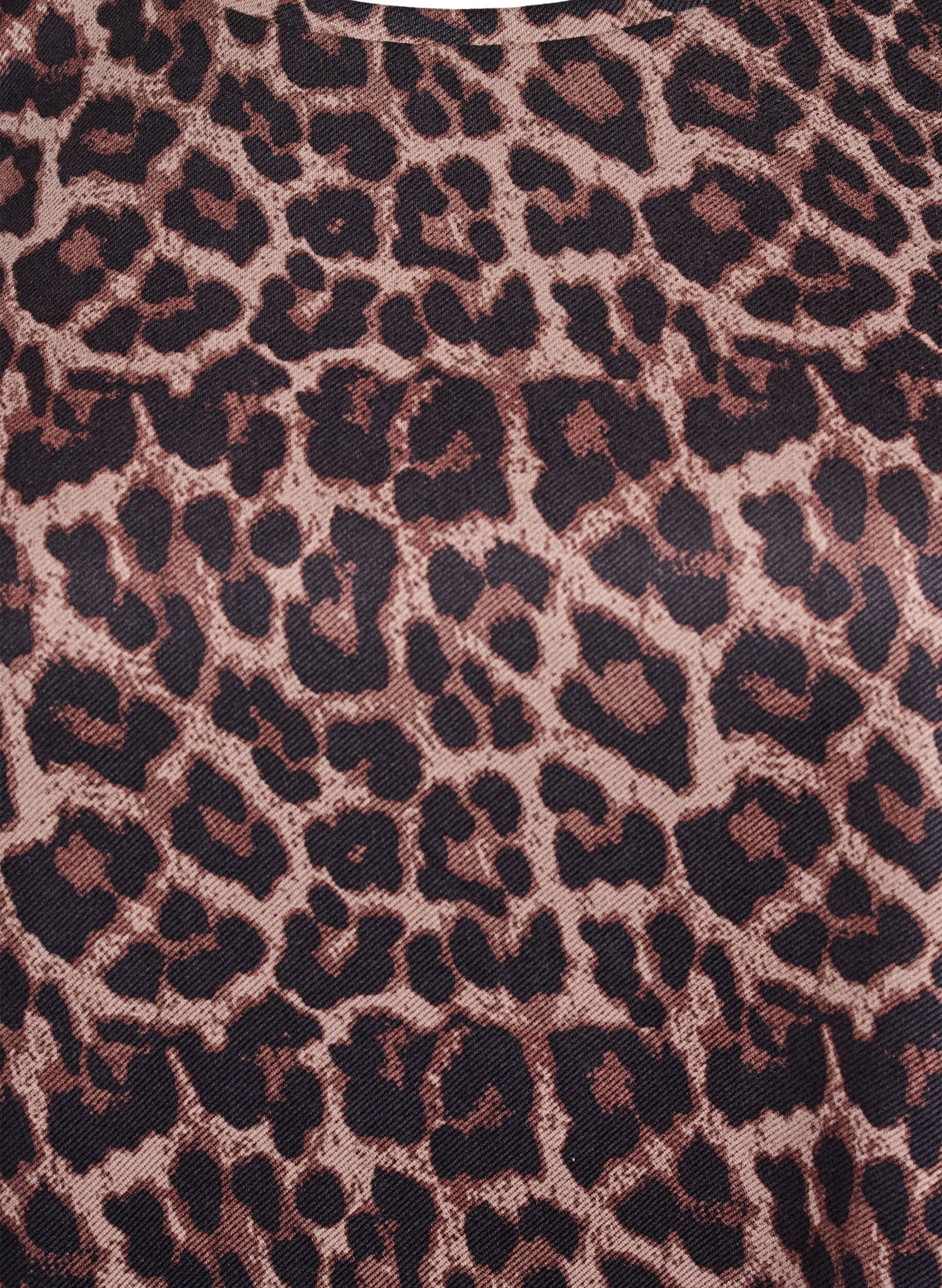 Zizzi FLASH - Kort kjole med A-snit og 7/8 &aelig;rmer, Brun, Packshot image number 2