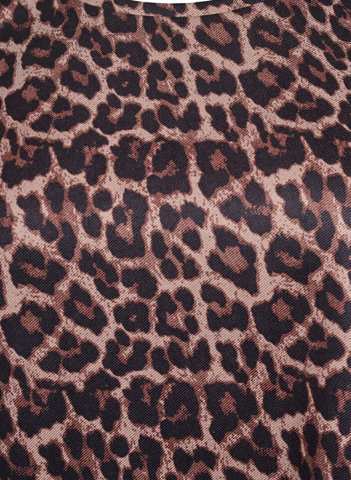 FLASH - Kort kjole med A-snit og 7/8 ærmer, Brun, Packshot image number 2