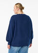 Strikbluse med b&oslash;lgekanter, Bl&aring;, Model image number 2