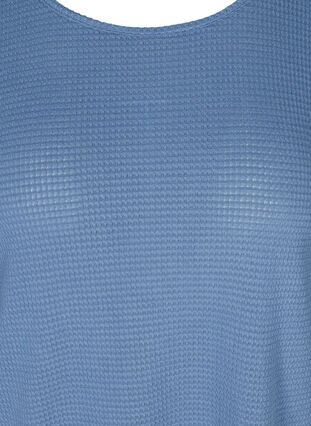 Langærmet bluse med rund hals, Bijou Blue, Packshot image number 2