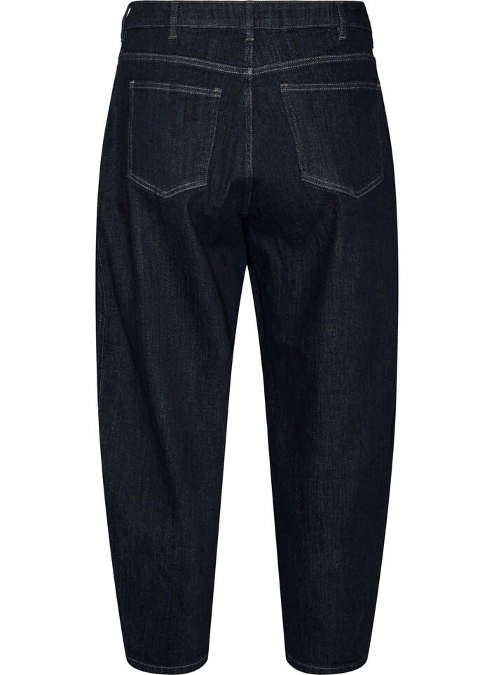 Barrel fit jeans med h&oslash;j talje, Bl&aring;, Packshot image number 1