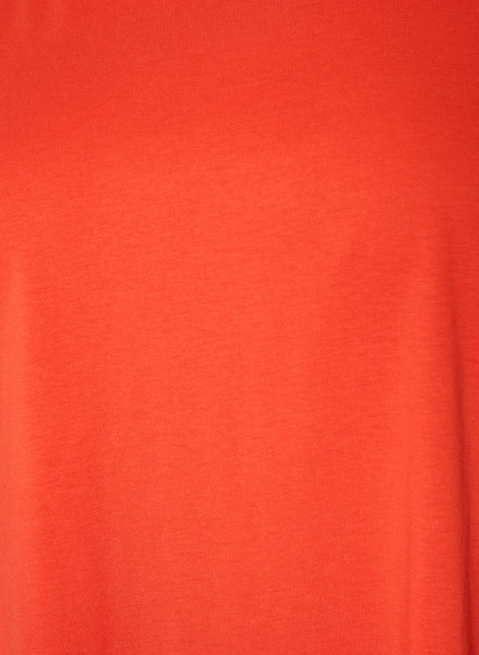 ZizziKort&aelig;rmet T-shirt i bomuldsblanding, Orange, Packshot image number 2