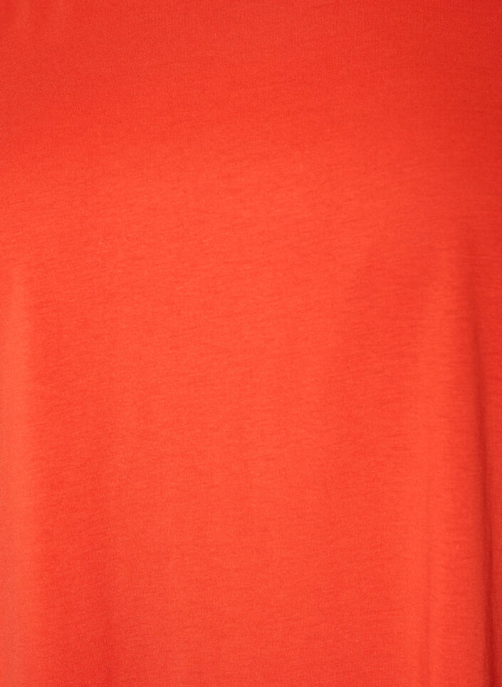 Kort&aelig;rmet T-shirt i bomuldsblanding, Orange, Packshot image number 2