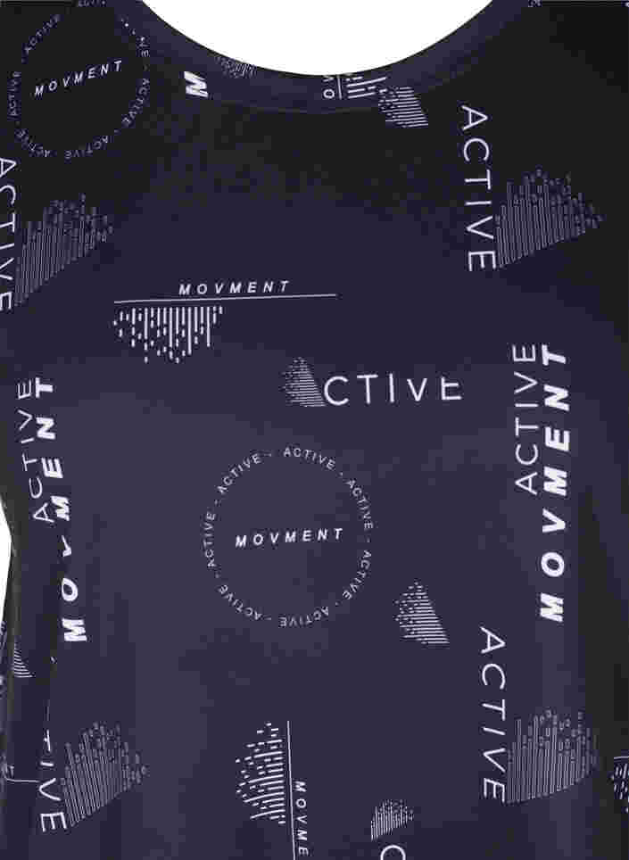 Kortærmet trænings t-shirt med print, Logo AOP, Packshot image number 2