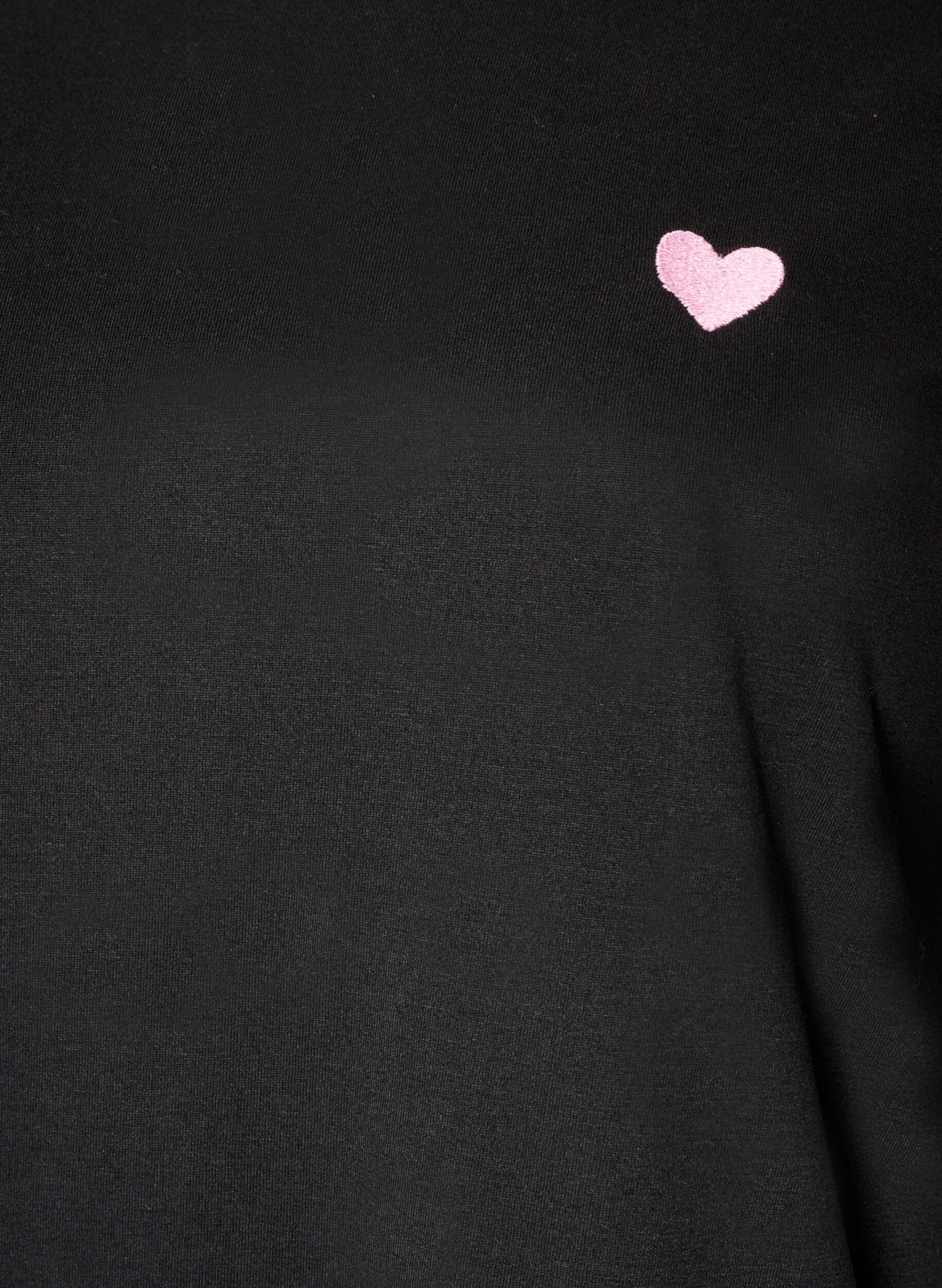 ZizziT-shirt med motiv, Sort, Packshot image number 2