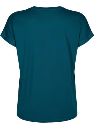 Kortærmet trænings t-shirt med print, Deep Teal/Pacific, Packshot image number 1