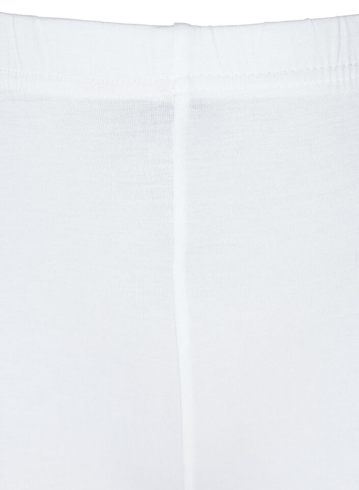 Cykelshorts med blondekant, Hvid, Packshot image number 2