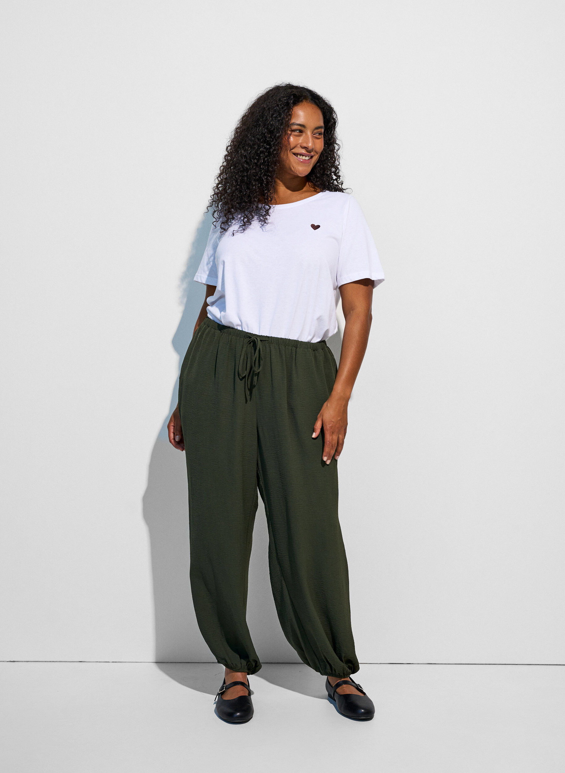 ZizziT-shirt med motiv, Hvid, Model image number 1