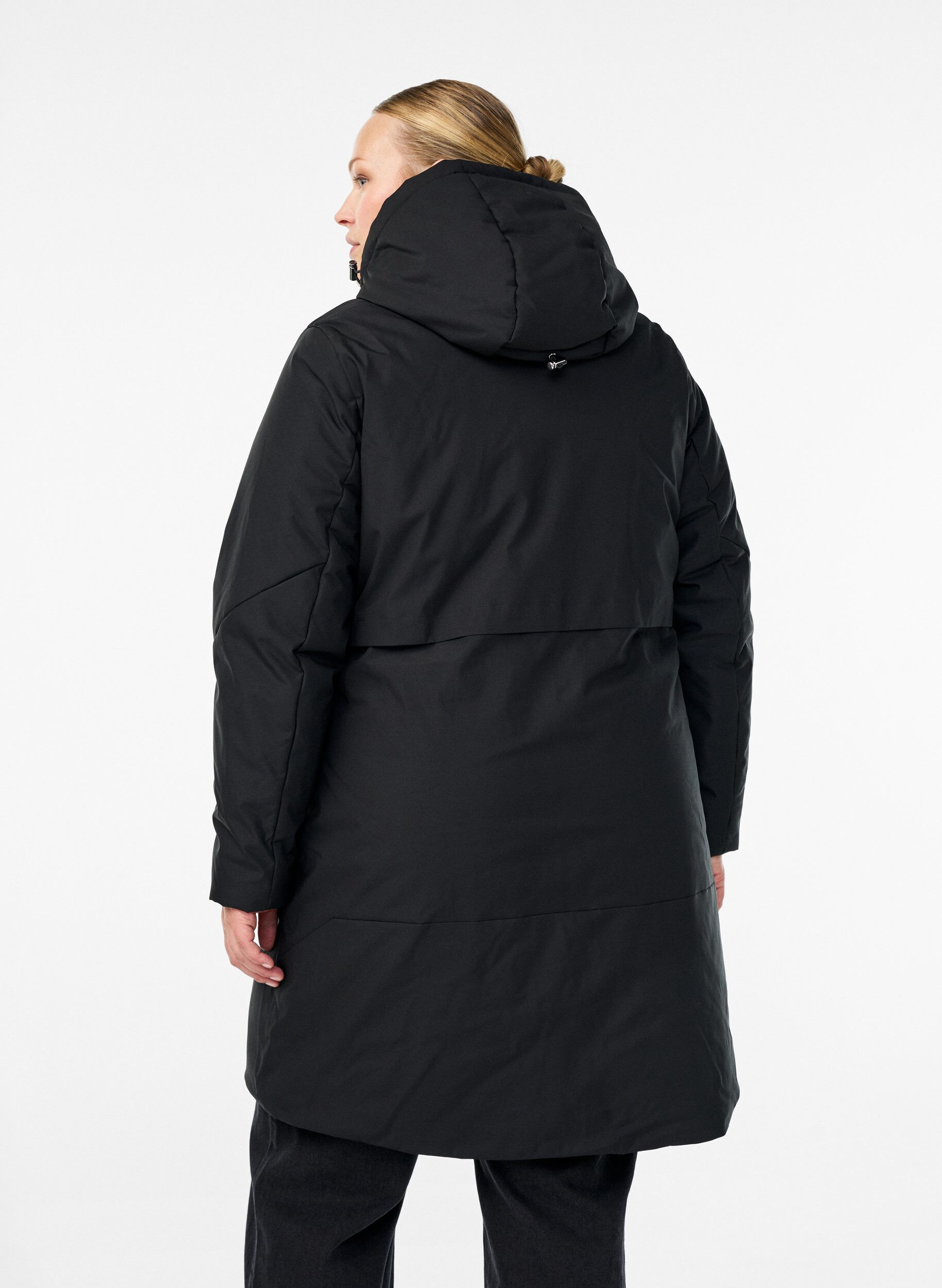 ZizziVinterjakke med justerbar talje, Sort, Model image number 2