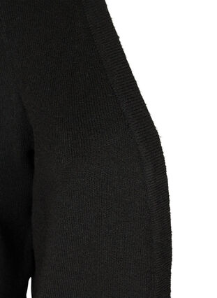 Lang strikket cardigan med lommer, Black, Packshot image number 2