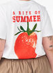 T-shirt i bomuld med print, Hvid, Model image number 3