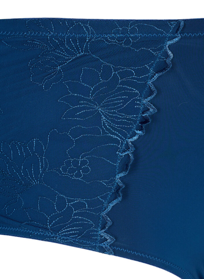 Hipster trusser med blonder og regulær talje, Blue Opal, Packshot image number 2