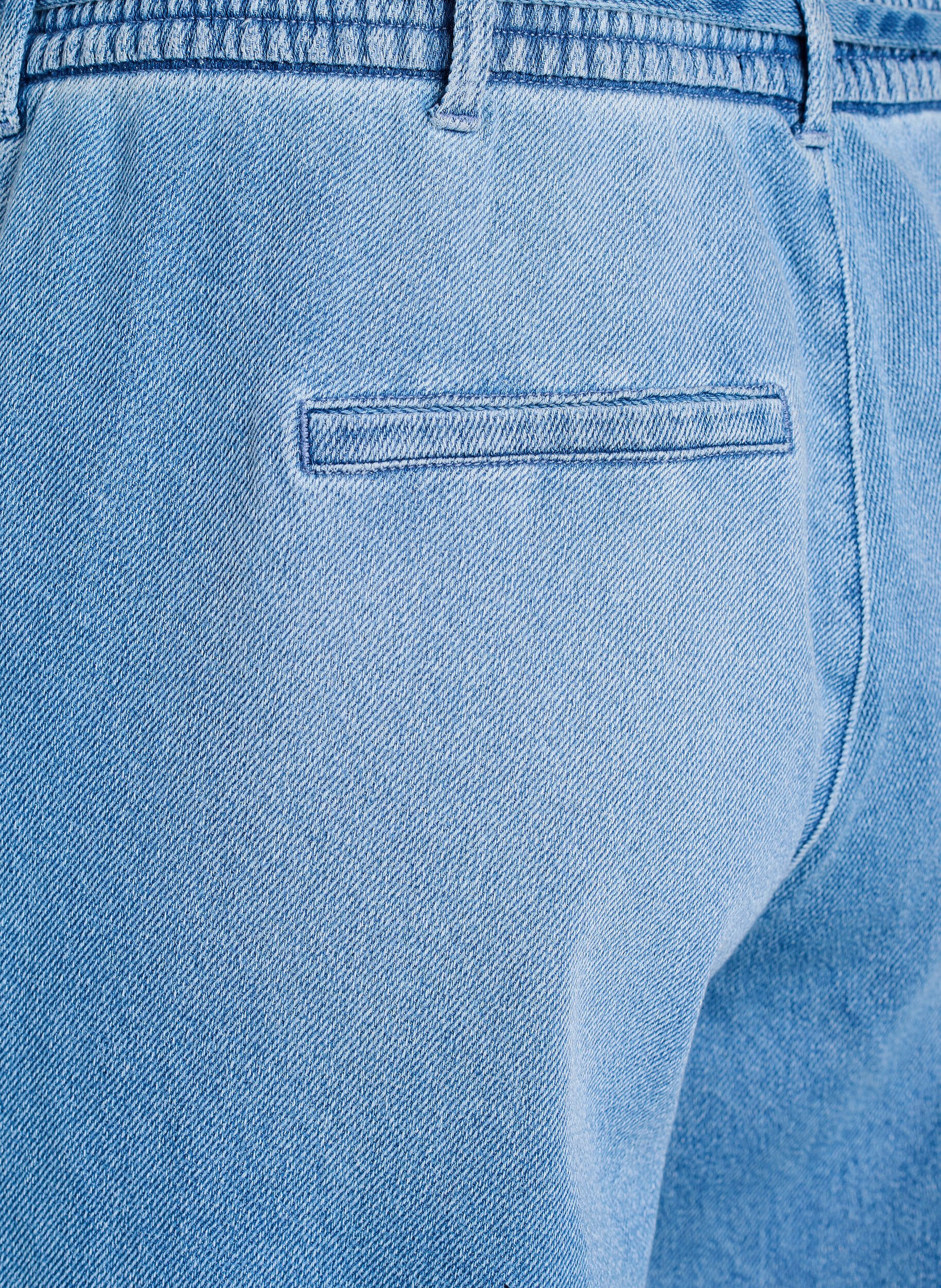 ZizziLoose fit jeans med elastisk talje og bindeb&aring;nd, Bl&aring;, Packshot image number 3