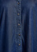 Denimlook kjole med knaplukning og fl&aelig;se&aelig;rmer, Bl&aring;, Packshot image number 2