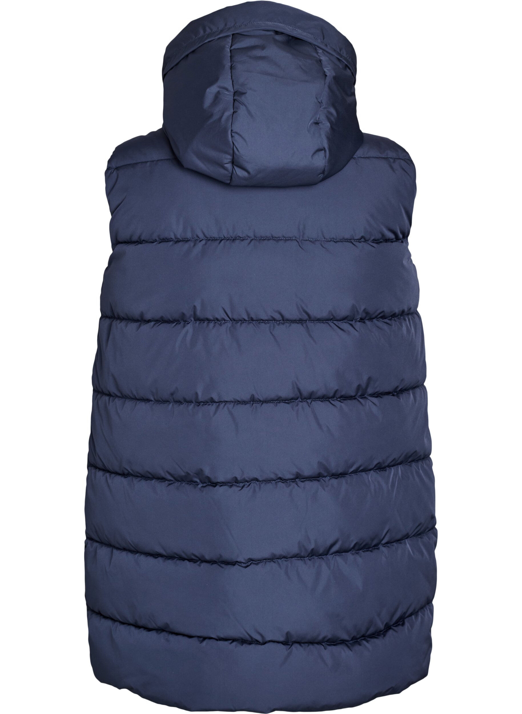 ZizziLang vest med h&aelig;tte og lommer, Bl&aring;, Packshot image number 1