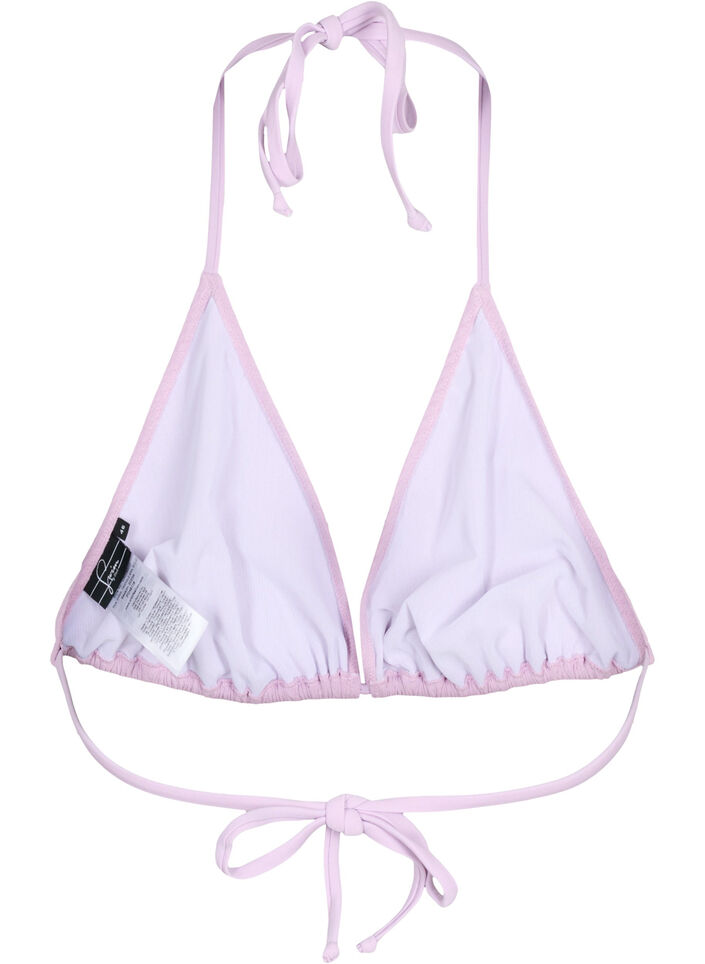 Trekants bikini bh med crepe struktur, Lilla, Packshot image number 1
