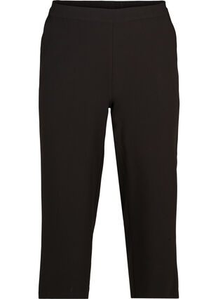 Culotte bukser med elastik, Black, Packshot image number 0