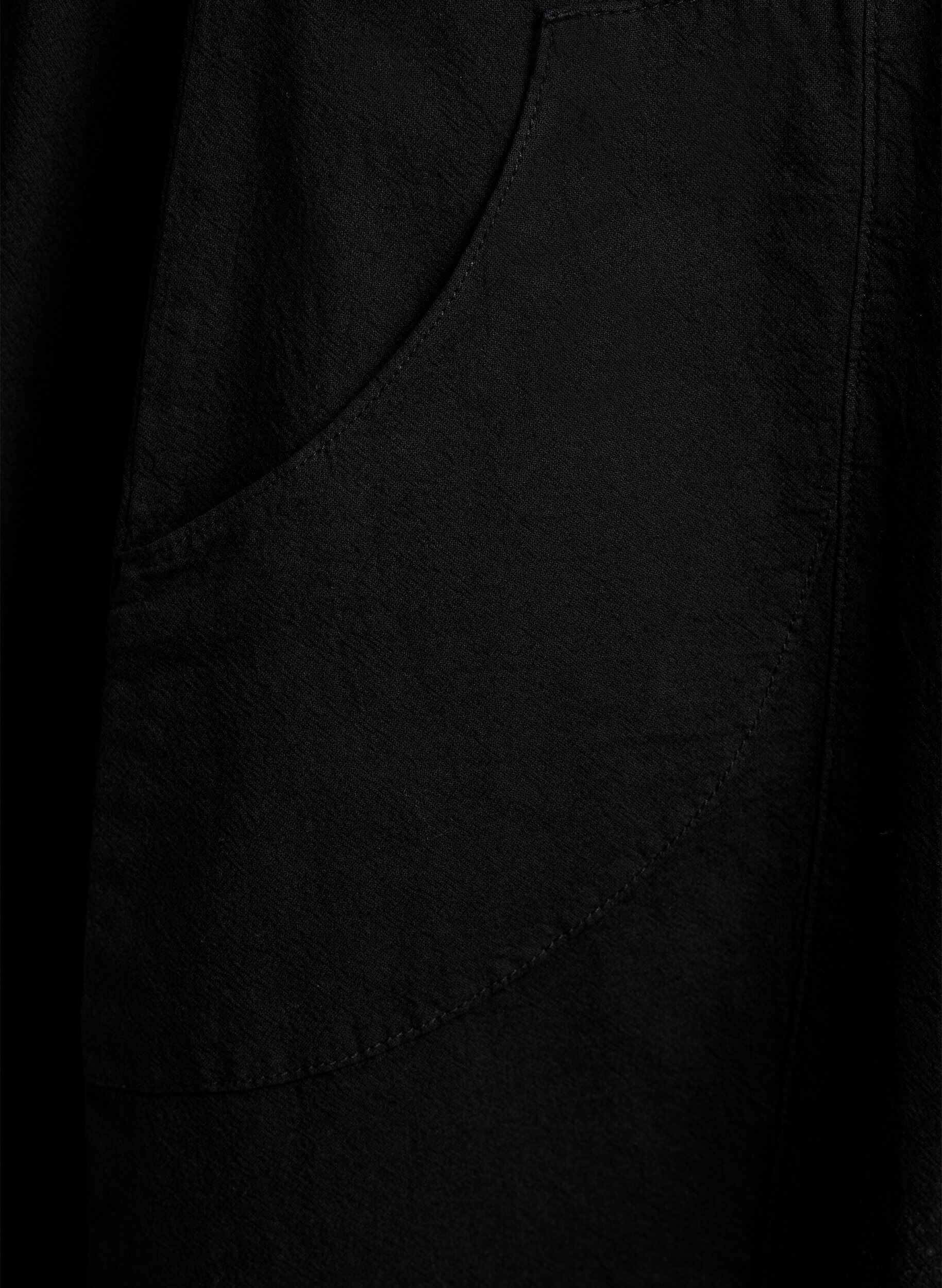 Zizzi Kort&aelig;rmet kjole i bomuld, Sort, Packshot image number 3