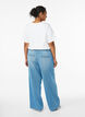 Loose fit jeans med elastisk talje og bindeb&aring;nd, Bl&aring;, Model image number 1