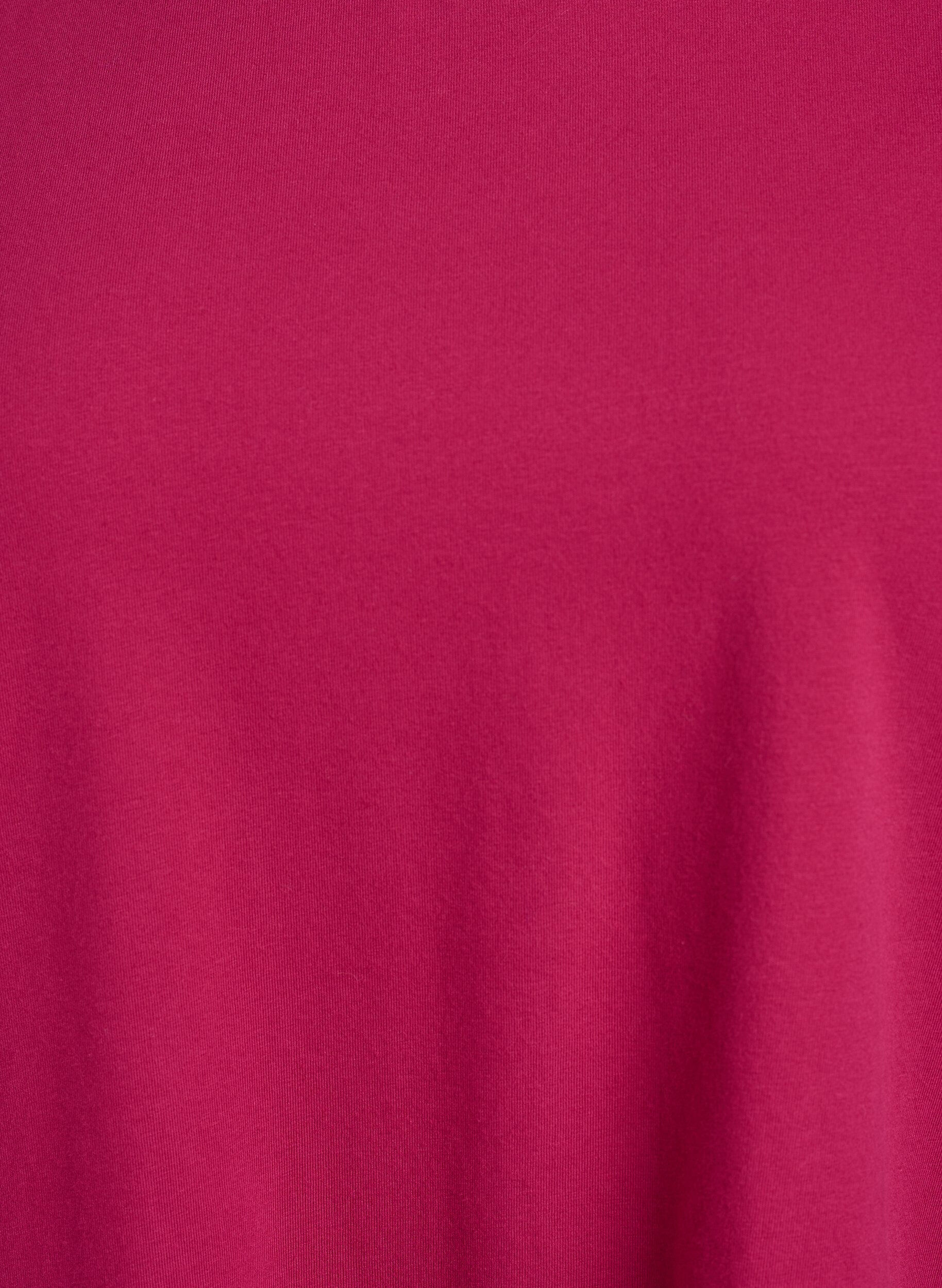 Zizzi Basis jerseybluse med lange &aelig;rmer, Lyser&oslash;d, Packshot image number 2