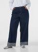 Wide fit jeans med brede opsm&oslash;g og kontraststikninger, Bl&aring;, Model image number 2
