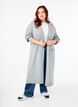 Lang strikcardigan med lommer, Light Grey Melange, Model image number 2